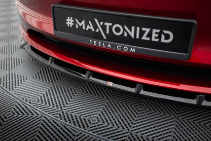 Frontlippe V.2 passend für Tesla Model 3 Project HighlandFL schwarz Hochglanz