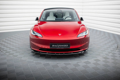 Frontlippe V.2 passend für Tesla Model 3 Project HighlandFL schwarz Hochglanz