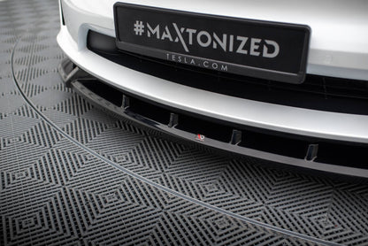 Frontlippe V.2 passend für Tesla Model X Mk1 FL schwarz Hochglanz