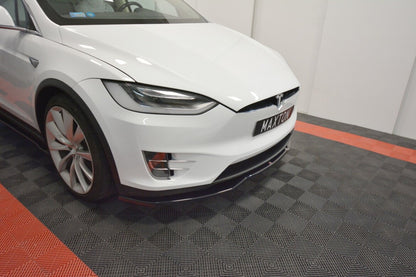 Frontlippe V.2 passend für Tesla MODEL X schwarz Hochglanz