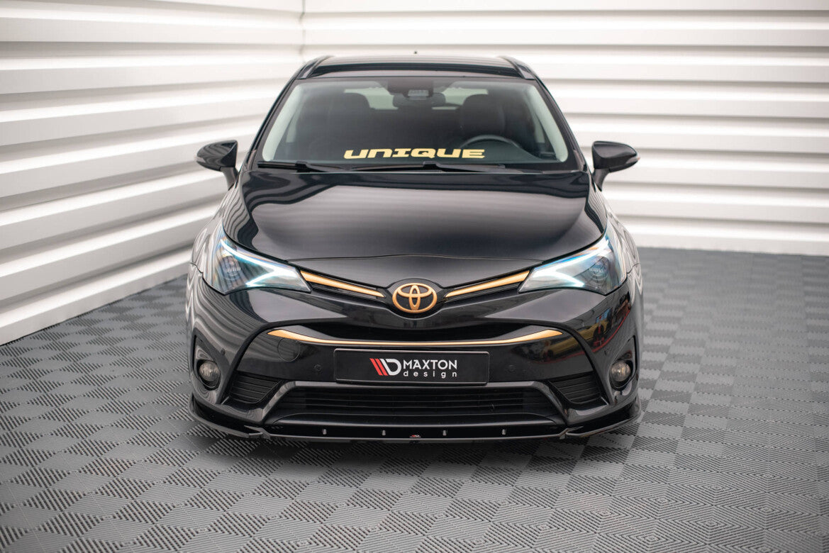 Frontlippe V.2 passend für Toyota Avensis Mk3 FL schwarz Hochglanz