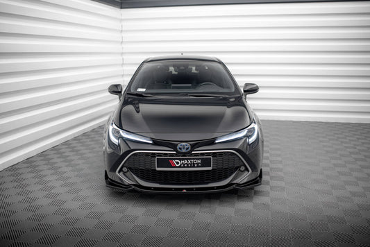 Frontlippe V.2 passend für Toyota Corolla XII Touring Sports/ Hatchback schwarz Hochglanz