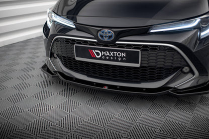 Frontlippe V.2 passend für Toyota Corolla XII Touring Sports/ Hatchback schwarz Hochglanz