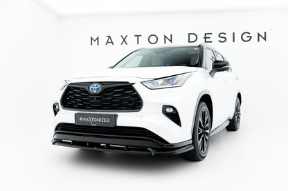 Frontlippe V.2 passend für Toyota Highlander Mk4 schwarz Hochglanz