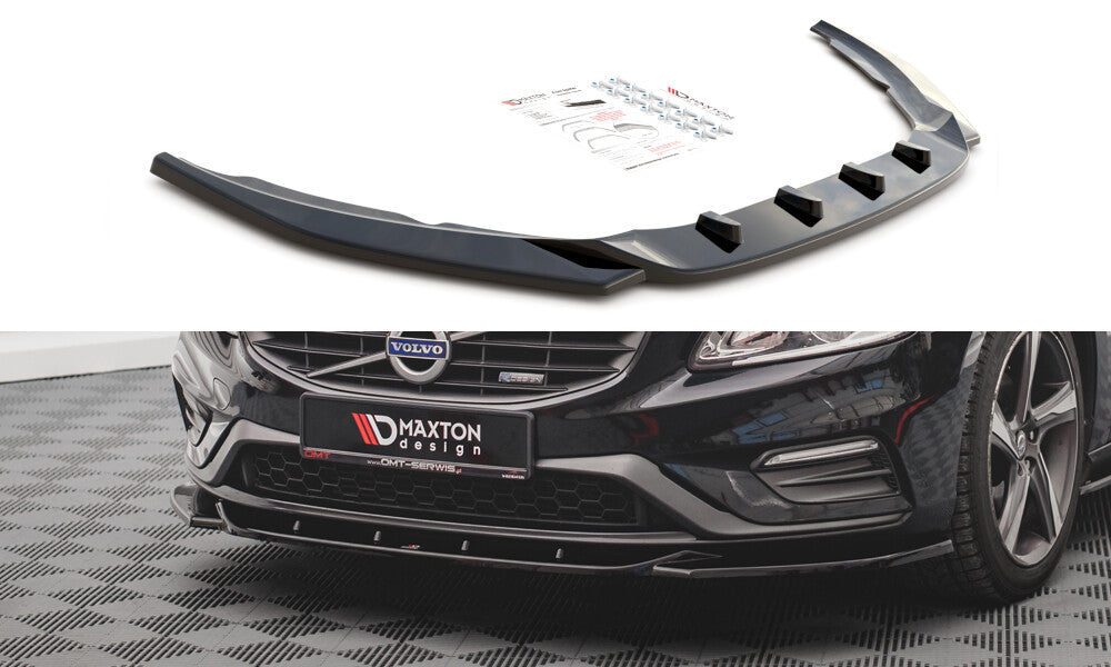 Frontlippe V.2 passend für Volvo S60 R-Design Mk2 FL schwarz Hochglanz
