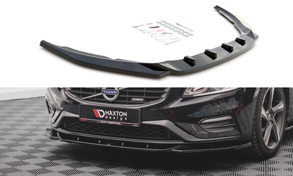 Frontlippe V.2 passend für Volvo S60 R-Design Mk2 FL schwarz Hochglanz