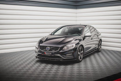 Frontlippe V.2 passend für Volvo S60 R-Design Mk2 FL schwarz Hochglanz