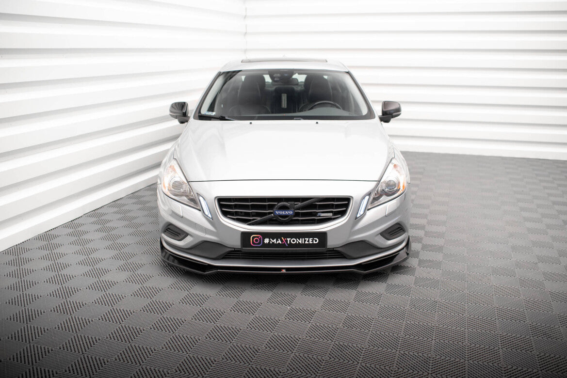 Frontlippe V.2 passend für Volvo S60 R-Design Mk2 schwarz Hochglanz