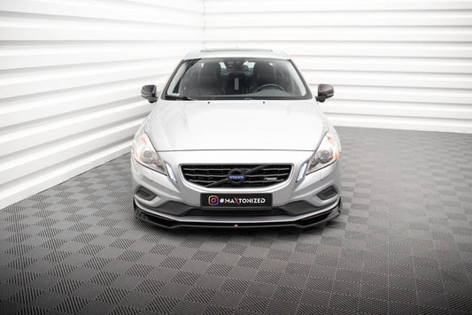 Frontlippe V.2 passend für Volvo S60 R-Design Mk2 schwarz Hochglanz