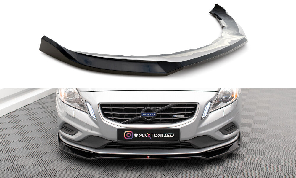 Frontlippe V.2 passend für Volvo S60 R-Design Mk2 schwarz Hochglanz