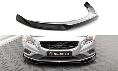 Frontlippe V.2 passend für Volvo S60 R-Design Mk2 schwarz Hochglanz