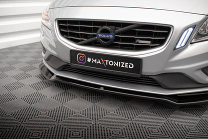 Frontlippe V.2 passend für Volvo S60 R-Design Mk2 schwarz Hochglanz