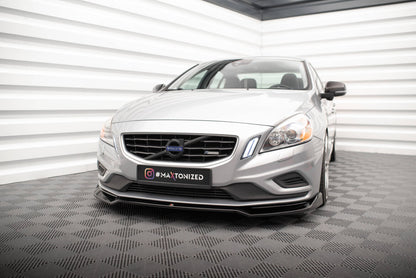 Frontlippe V.2 passend für Volvo S60 R-Design Mk2 schwarz Hochglanz