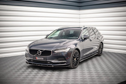 Frontlippe V.2 passend für Volvo V90 Mk2 schwarz Hochglanz