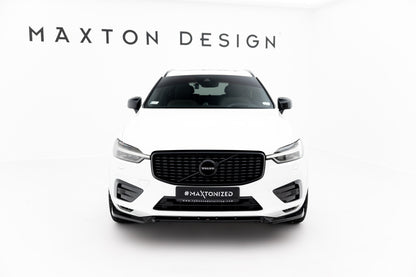 Frontlippe V.2 passend für Volvo XC60 Mk2 R-Design schwarz Hochglanz
