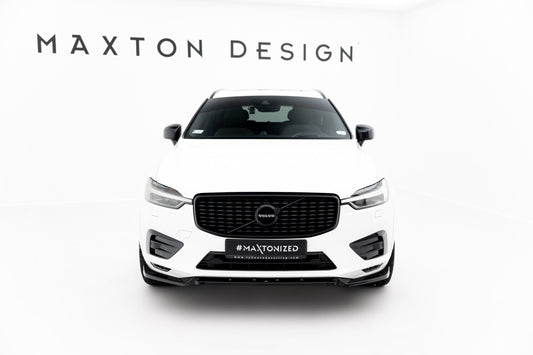 Frontlippe V.2 passend für Volvo XC60 Mk2 R-Design schwarz Hochglanz