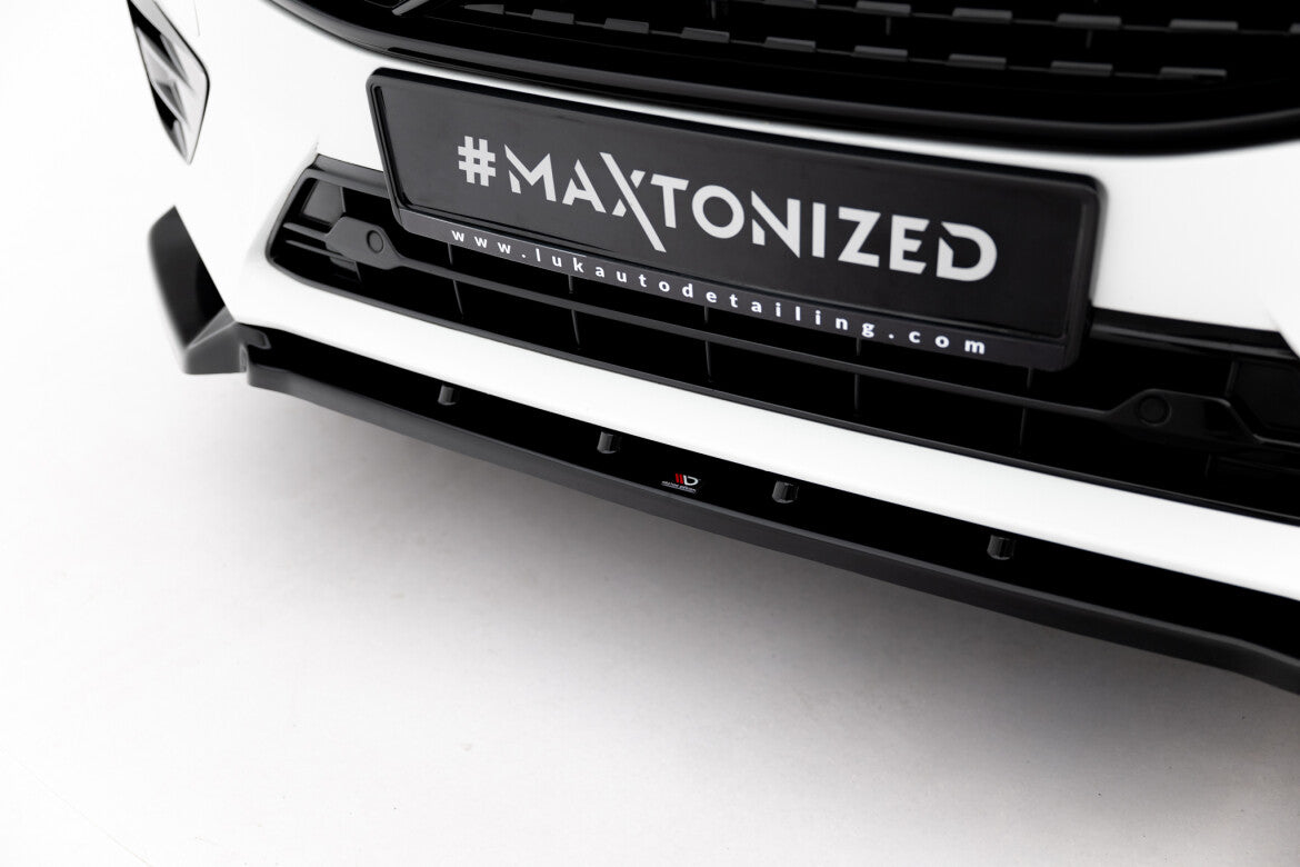Frontlippe V.2 passend für Volvo XC60 Mk2 R-Design schwarz Hochglanz