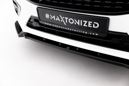 Frontlippe V.2 passend für Volvo XC60 Mk2 R-Design schwarz Hochglanz