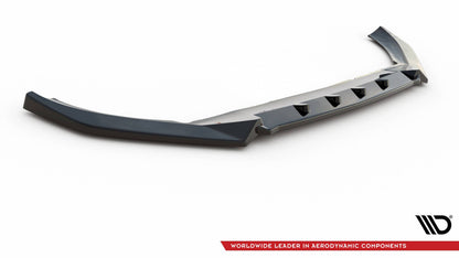 Frontlippe V.2 passend für Volvo XC60 Mk2 R-Design schwarz Hochglanz