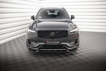 Frontlippe V.2 passend für Volvo XC90 R-Design Mk2 FL schwarz Hochglanz
