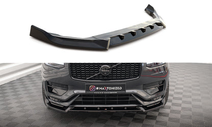 Frontlippe V.2 passend für Volvo XC90 R-Design Mk2 FL schwarz Hochglanz