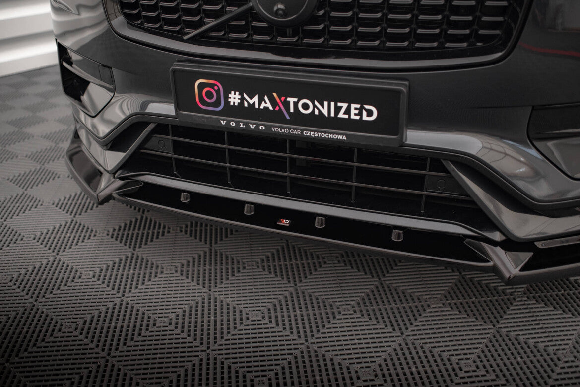 Frontlippe V.2 passend für Volvo XC90 R-Design Mk2 FL schwarz Hochglanz