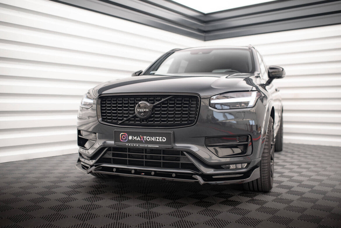 Frontlippe V.2 passend für Volvo XC90 R-Design Mk2 FL schwarz Hochglanz