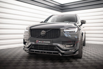Frontlippe V.2 passend für Volvo XC90 R-Design Mk2 FL schwarz Hochglanz