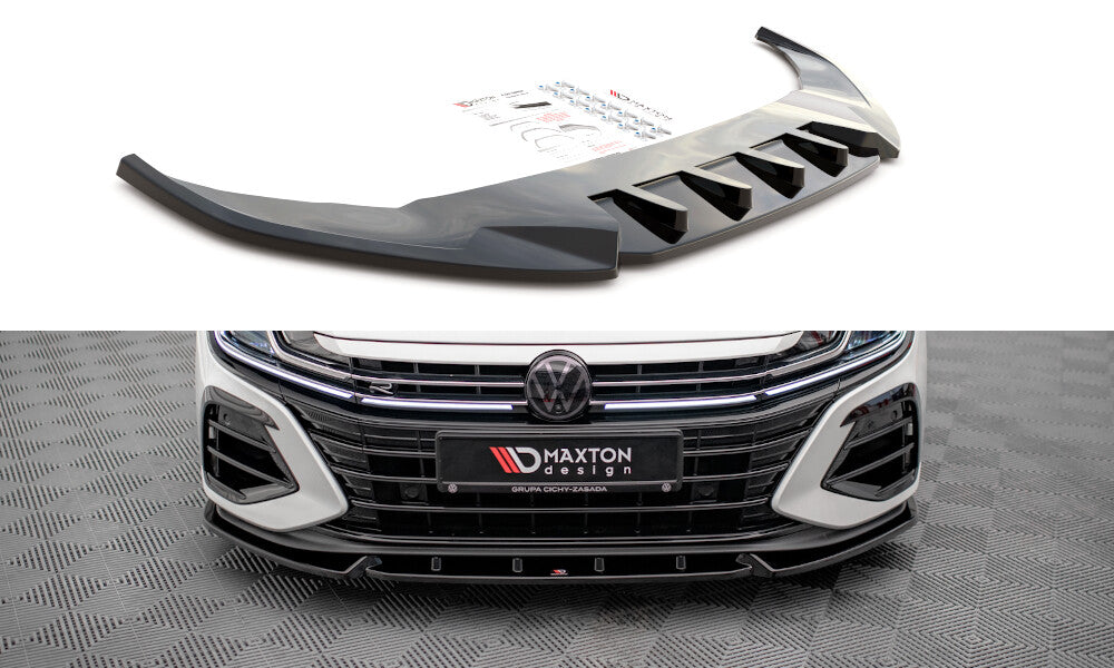 Frontlippe V.2 passend für VW Arteon R Limousine / Shooting Brake Mk1 FL schwarz Hochglanz