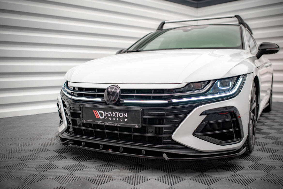 Frontlippe V.2 passend für VW Arteon R Limousine / Shooting Brake Mk1 FL schwarz Hochglanz