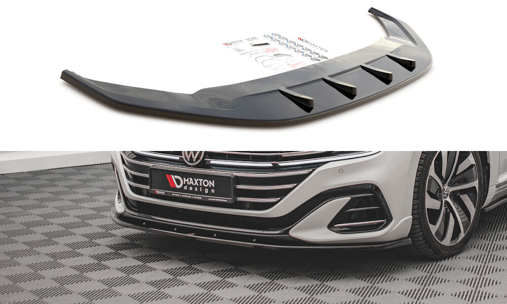 Frontlippe V.2 passend für VW Arteon R-Line Limousine / Shooting Brake Mk1 FL schwarz Hochglanz