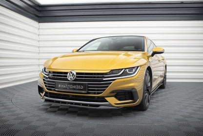 Frontlippe V.2 passend für VW Arteon R-Line Limousine / Shooting Brake Mk1 schwarz Hochglanz