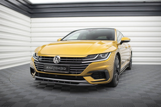 Frontlippe V.2 passend für VW Arteon R-Line Limousine / Shooting Brake Mk1 schwarz Hochglanz
