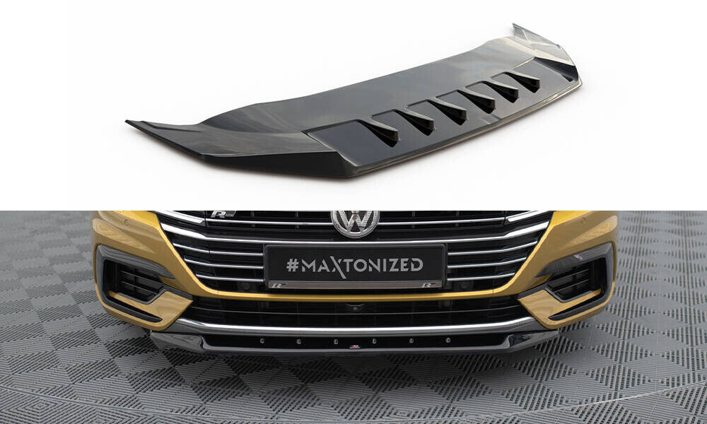 Frontlippe V.2 passend für VW Arteon R-Line Limousine / Shooting Brake Mk1 schwarz Hochglanz