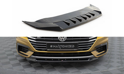 Frontlippe V.2 passend für VW Arteon R-Line Limousine / Shooting Brake Mk1 schwarz Hochglanz
