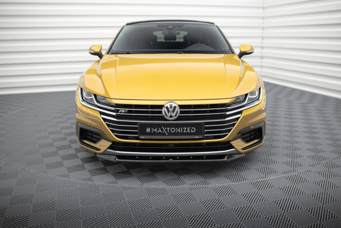 Frontlippe V.2 passend für VW Arteon R-Line Limousine / Shooting Brake Mk1 schwarz Hochglanz