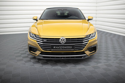 Frontlippe V.2 passend für VW Arteon R-Line Limousine / Shooting Brake Mk1 schwarz Hochglanz
