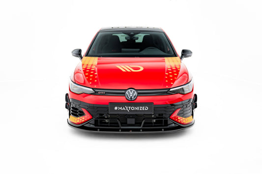 Frontlippe V.2 passend für VW Golf GTI Clubsport Mk8 FL schwarz Hochglanz