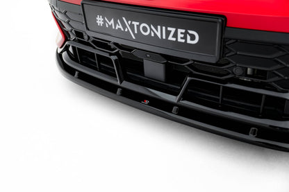 Frontlippe V.2 passend für VW Golf GTI Clubsport Mk8 FL schwarz Hochglanz