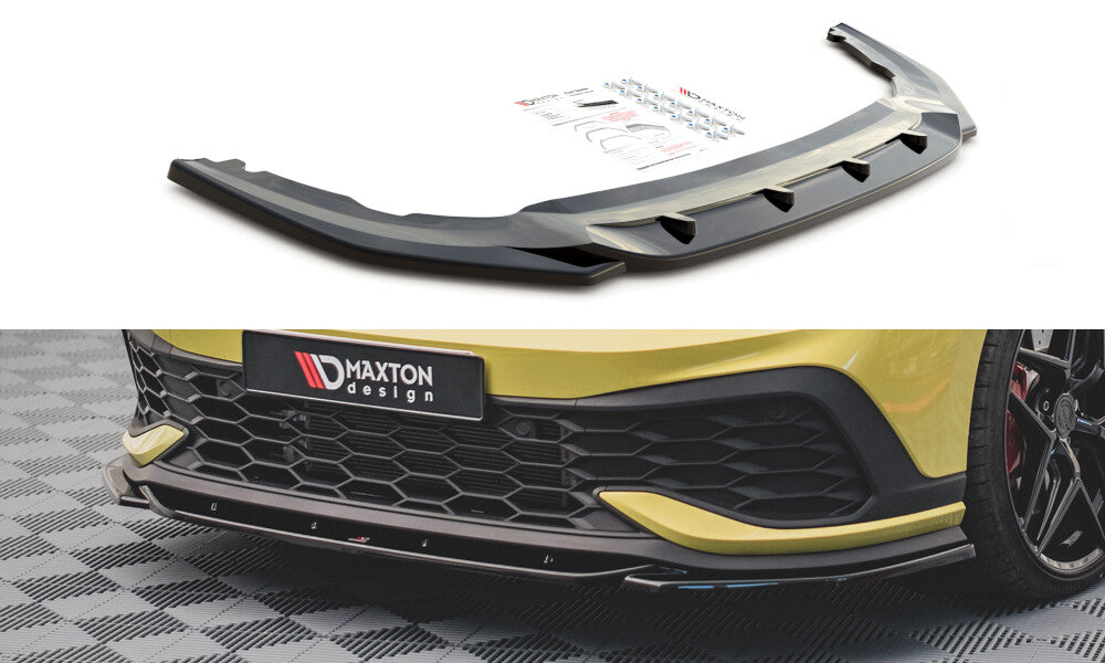 Frontlippe V.2 passend für VW Golf GTI Clubsport Mk8 schwarz Hochglanz