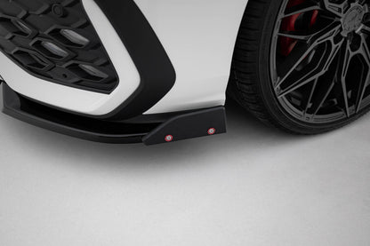 Frontlippe V.2 passend für VW Golf GTI / GTE / R-Line Mk8 FL schwarz Hochglanz + Flaps matt