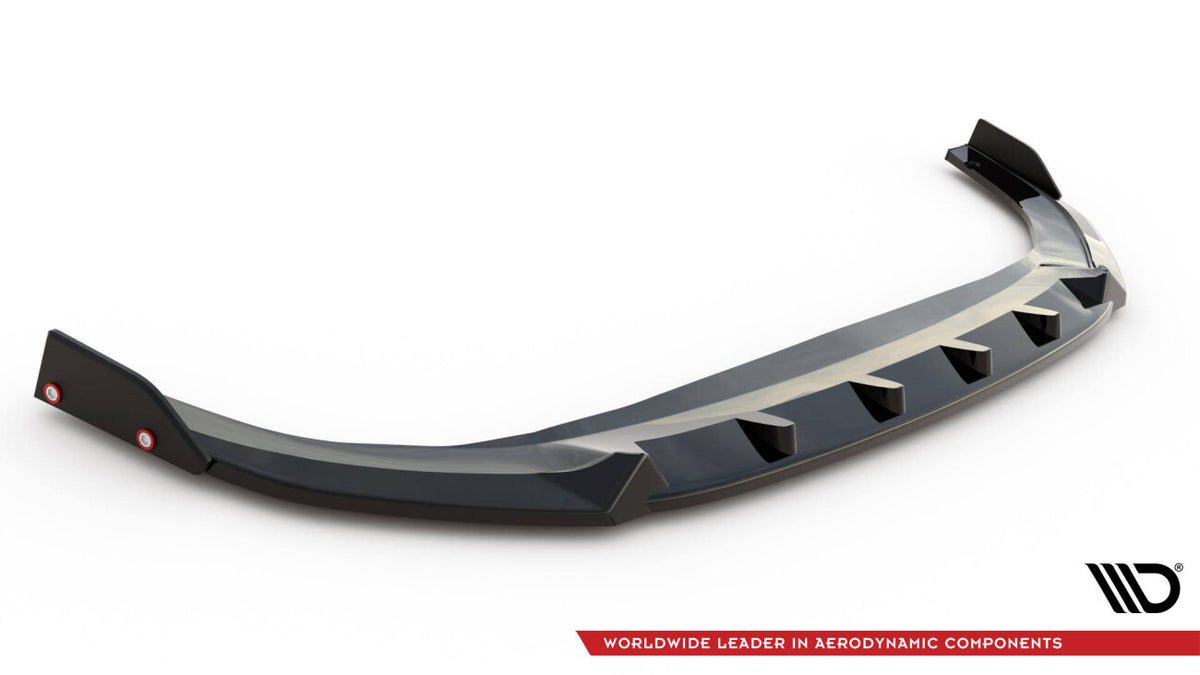 Frontlippe V.2 passend für VW Golf GTI / GTE / R-Line Mk8 FL schwarz Hochglanz + Flaps matt