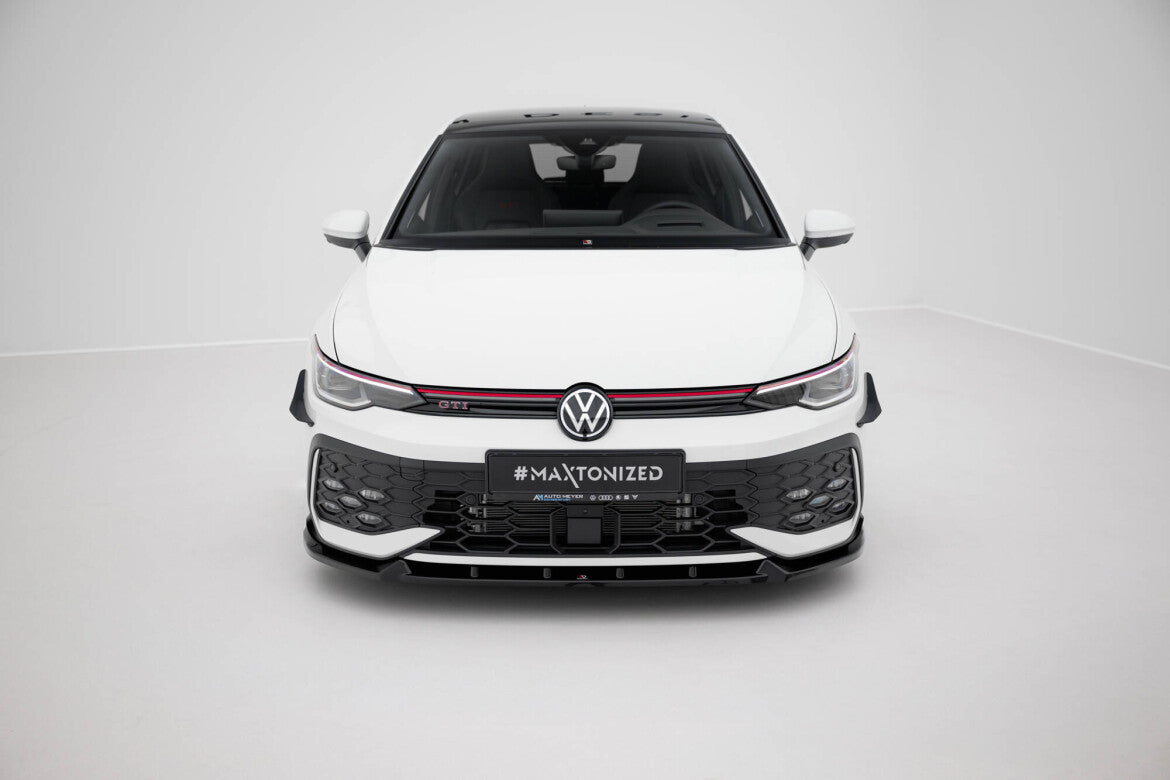 Frontlippe V.2 passend für VW Golf GTI / GTE / R-Line Mk8 FL schwarz Hochglanz