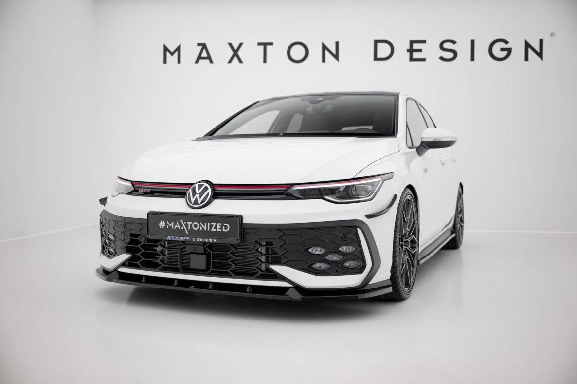 Frontlippe V.2 passend für VW Golf GTI / GTE / R-Line Mk8 FL schwarz Hochglanz