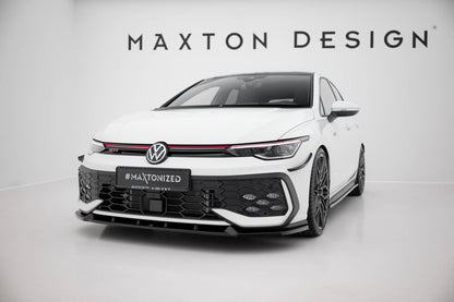 Frontlippe V.2 passend für VW Golf GTI / GTE / R-Line Mk8 FL schwarz Hochglanz