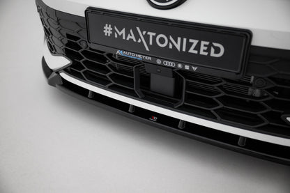 Frontlippe V.2 passend für VW Golf GTI / GTE / R-Line Mk8 FL schwarz Hochglanz