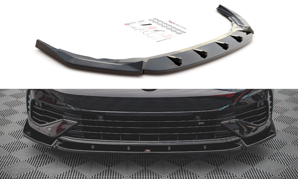 Frontlippe V.2 passend für VW Golf R Hatchback / Variant Mk8 schwarz Hochglanz