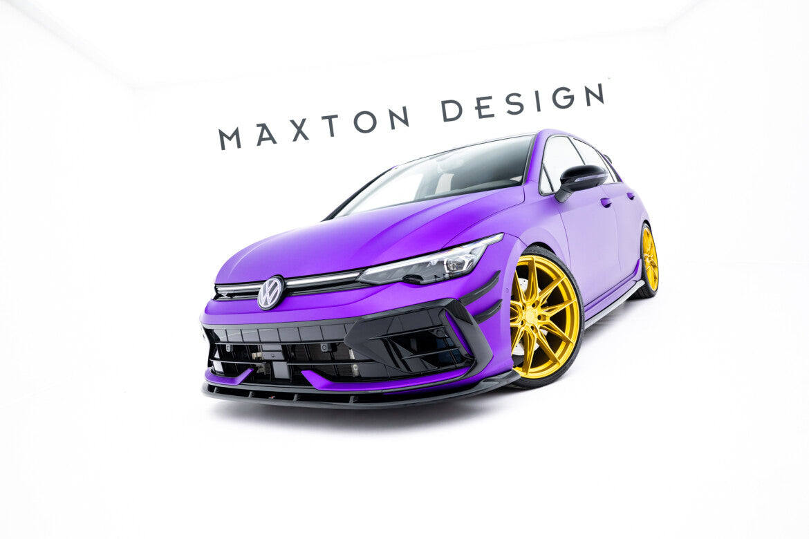 Frontlippe V.2 passend für VW Golf R Variant Mk8 FL schwarz Hochglanz
