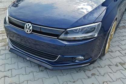 Frontlippe V.2 passend für VW Jetta MK6 Limo vor FL schwarz Hochglanz