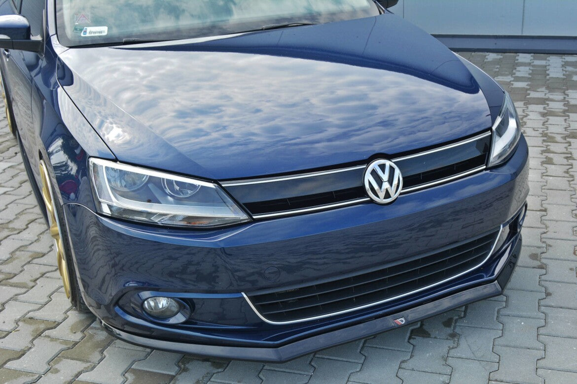 Frontlippe V.2 passend für VW Jetta MK6 Limo vor FL schwarz Hochglanz